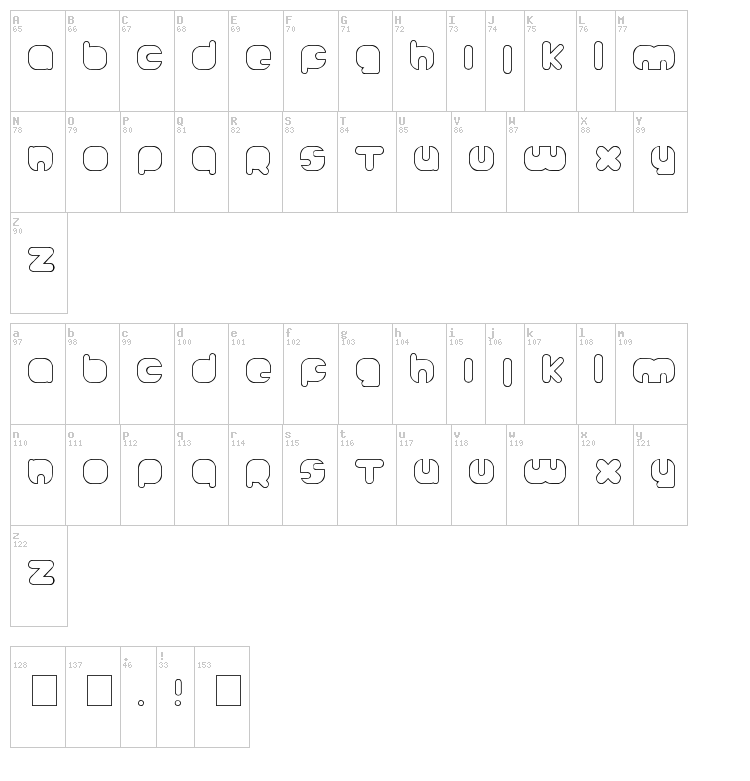 Johanneke font map